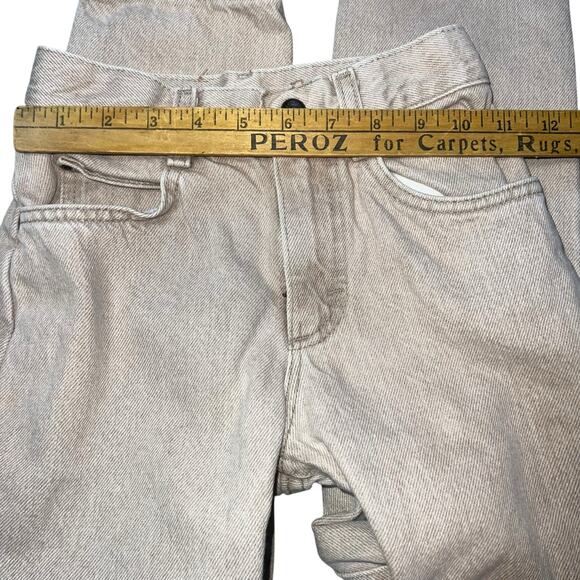 Vintage 80s LEE denim taper leg jeans boys size 8 neutral tan shade - Picture 3 of 9